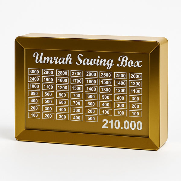 Umrah Saving Box - Best gift for friends and family - Wooden gullak - Money saving box - Cash saver