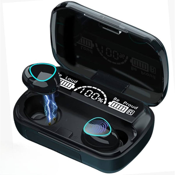 M10 Wireless Earbuds – Bluetooth 5.1 with Power Display, Touch Control & Charging Case | Noise Reduction, HD Sound