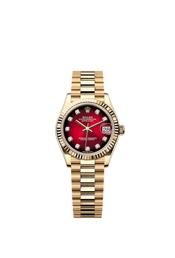 Rolex Datejust 31 Oyster Perpetual – Red Ombré Diamond Dial